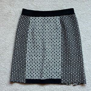 Anthropologie Sparrow Skirt Small black white wool acrylic elastic waist